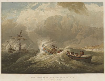 De reddingsboot bij Tynemouth Bar door Edward Duncan